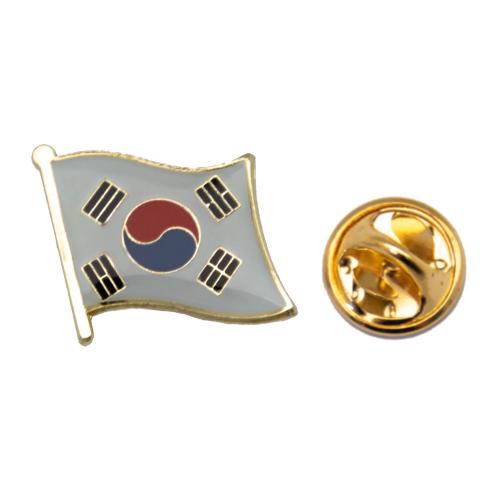 【A-ONE】Korea 韓國金屬胸章 國旗胸章 金屬飾品 國旗胸針 金屬胸徽 國旗別針 遊行