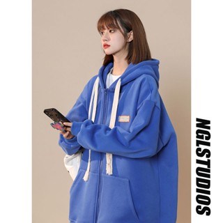 【Sweet Oversize】大碼150公斤胖mm開衫衛衣女寬鬆慵懶風學生設計感小眾春秋ins外套