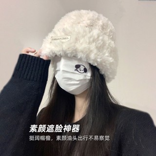 【Wik】毛帽女 冬天帽子 針織帽 毛線帽 帽子女冬季新款大頭圍韓版百搭顯臉小包頭護耳保暖毛茸茸針織帽女