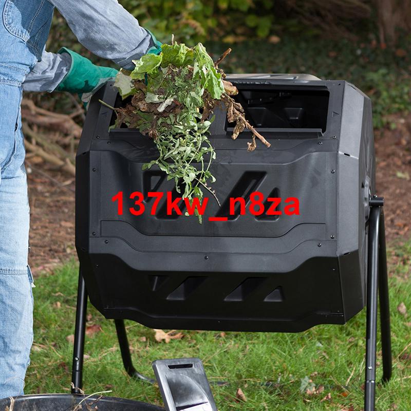 每日大放送~宜杰160L戶外庭院可轉動堆肥桶廚余發酵漚肥箱通氣有氧花園堆肥箱