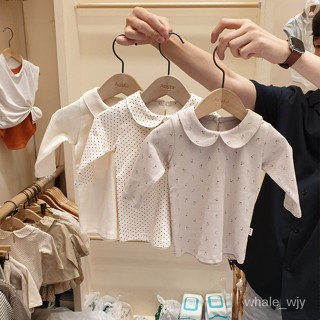 春秋款寶寶衣服 嬰兒衣服 嬰兒翻領長袖 男女寶寶娃娃領打底衫 女寶寶上衣 寶寶長袖
