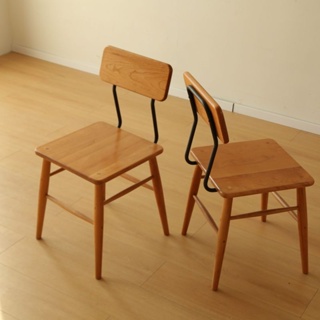 椅子 餐椅 ins櫻桃木巧剋力餐椅北歐現代簡約日式傢用小戶型實木輕奢椅子