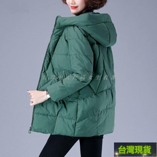 有貨熱銷！大尺碼外套 冬天外套女 反季棉衣女2025新款羽絨棉服女中長款媽媽大碼外套寬鬆加厚棉襖女 開衫外套 寬鬆外套