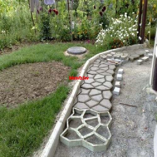 wer園藝用品工具強化小路造型水泥分割鵝卵石裝修拼花路面大石頭模具