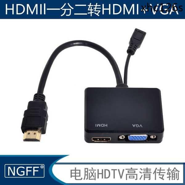熱銷· HDMI輸入轉VGA HDMI轉換器多屏顯示一分二帶音頻高清分配器USB3.