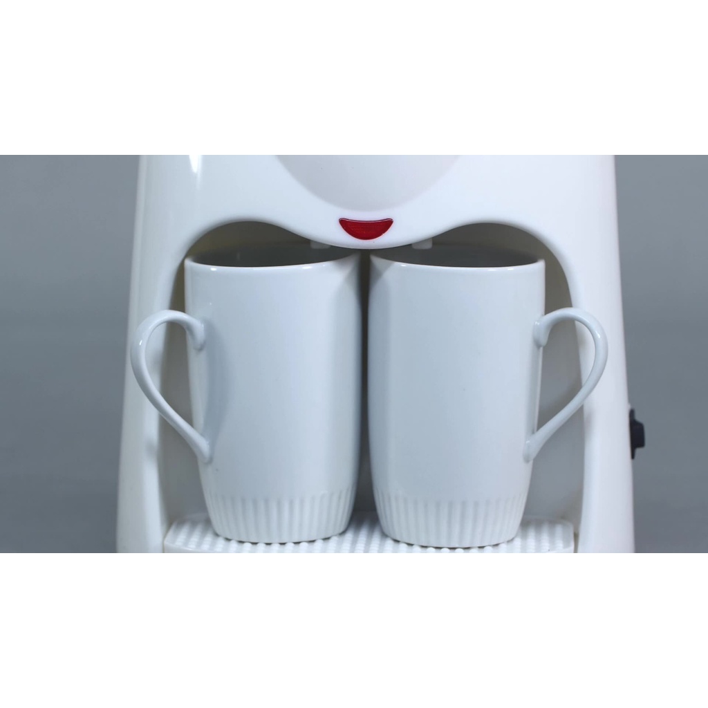 【咖啡用品】美式咖啡機白色滴漏式多功能煮咖啡機萃茶機家用雙杯自動沖茶器 咖啡周邊 咖啡角落