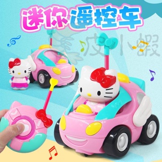 台灣熱賣 兒童hello kitty凱蒂貓遙控車1-3歲女孩充電電動玩具寶寶汽車粉色 滿888免運