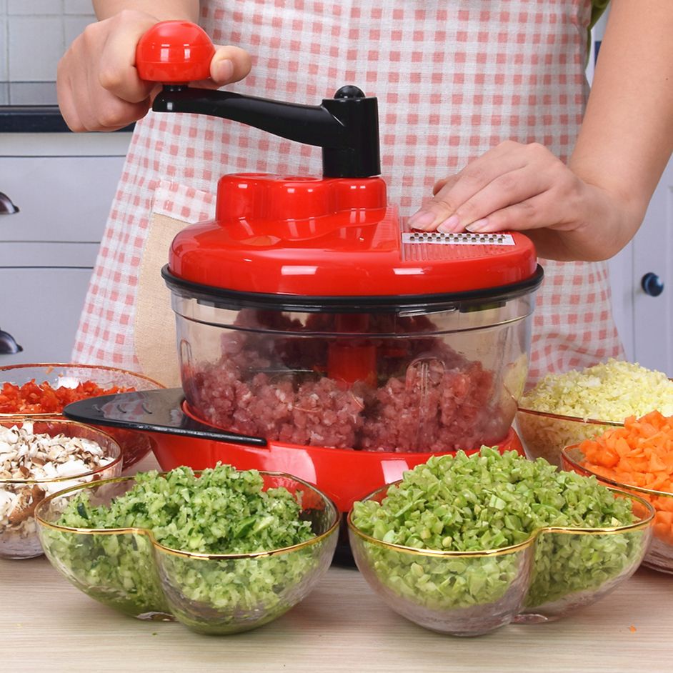 台湾发货 手動絞肉機家用手搖攪拌器餃子餡碎菜攪肉切菜神器廚房用品料理機