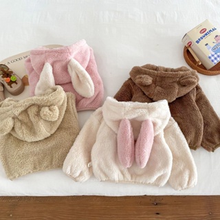 Mini baby🌷女童毛毛外套小童冬季韓國童裝女寶寶可愛連帽上衣兒童冬裝