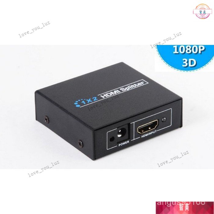 【下殺價】hdmi 1×2HDMI分配器1進2出 一進二出分頻器 高清1080P 分屏器 一分二HDMI