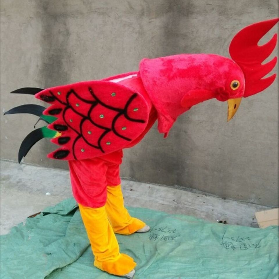 #火熱雙十二~秧歌廣場舞動物演出服裝人穿大公雞表演服裝十二生肖公雞卡通用品