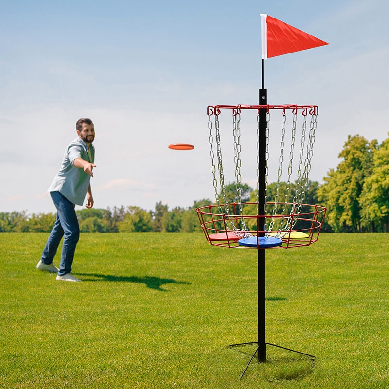 高爾夫飛盤籃專業投擲飛盤網擲準飛盤戶外團建拓展游戲鐵架籃好運來優選店