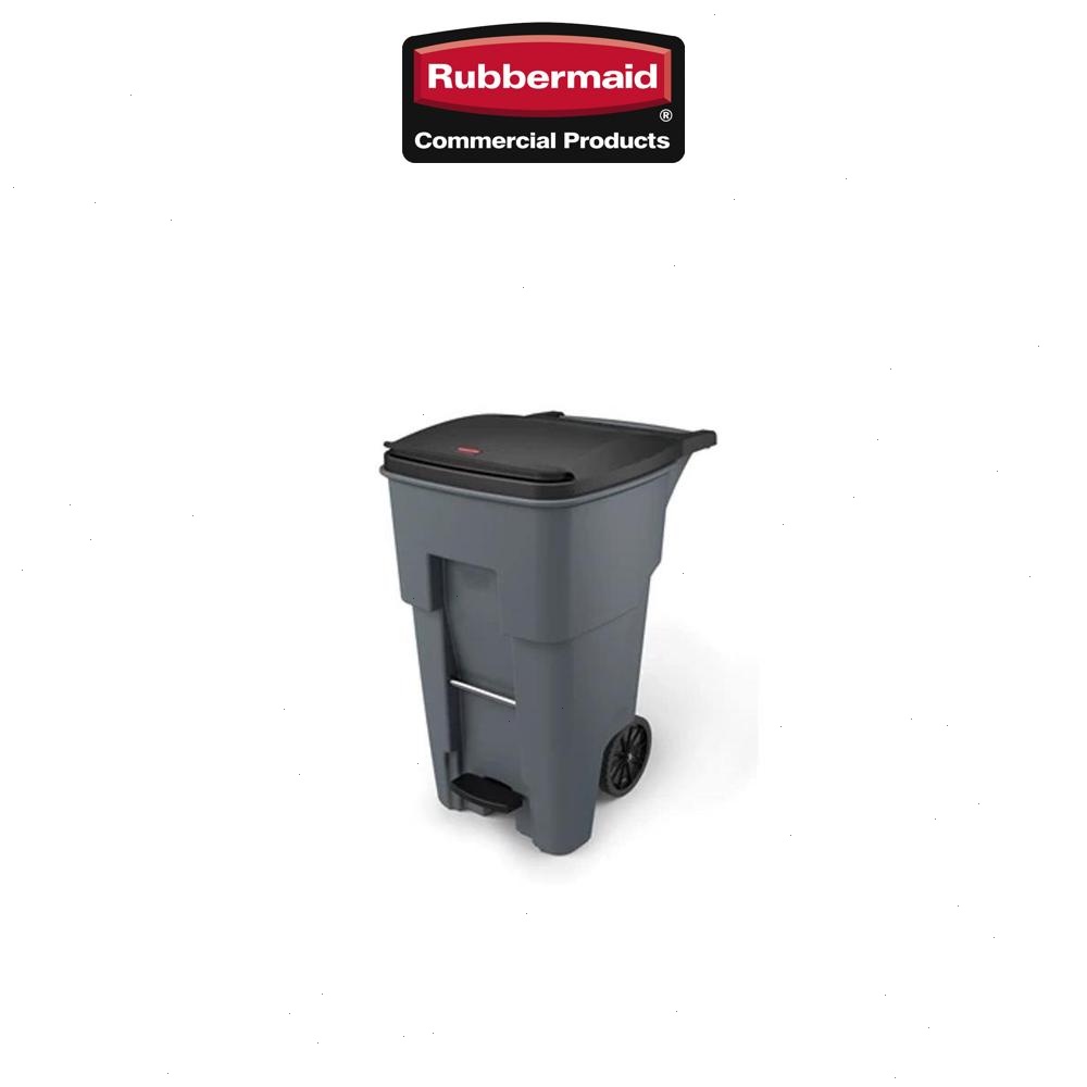 Rubbermaid 樂柏美 BRUTE腳踏式可推垃圾桶 246L