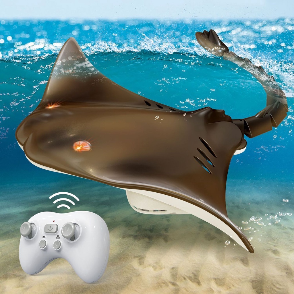 電動 遙控 鯊魚 2.4G水上機械 仿真 戲水 玩具船可下水