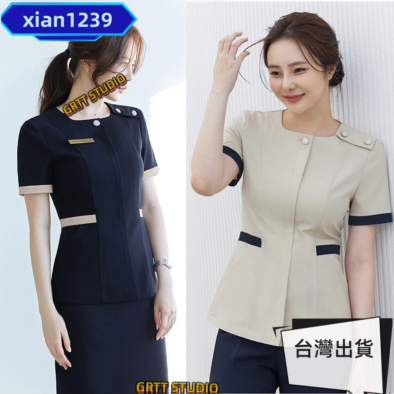 優選⚡美容師制服 新款商場珠寶櫃檯銷售員工作服美容師制服女套裝售樓小姐制服⚡