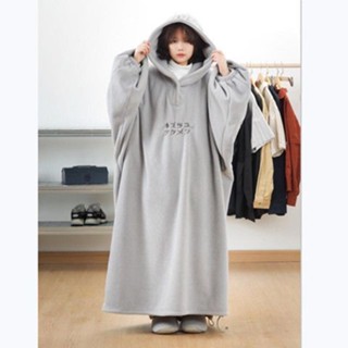 睡美人高階睡衣🔥秋冬加絨加厚居家服女同款刺繡冬天連身睡衣 超大碼過膝衛衣長裙 法蘭珊瑚絨毛睡袍睡裙浴袍晨袍