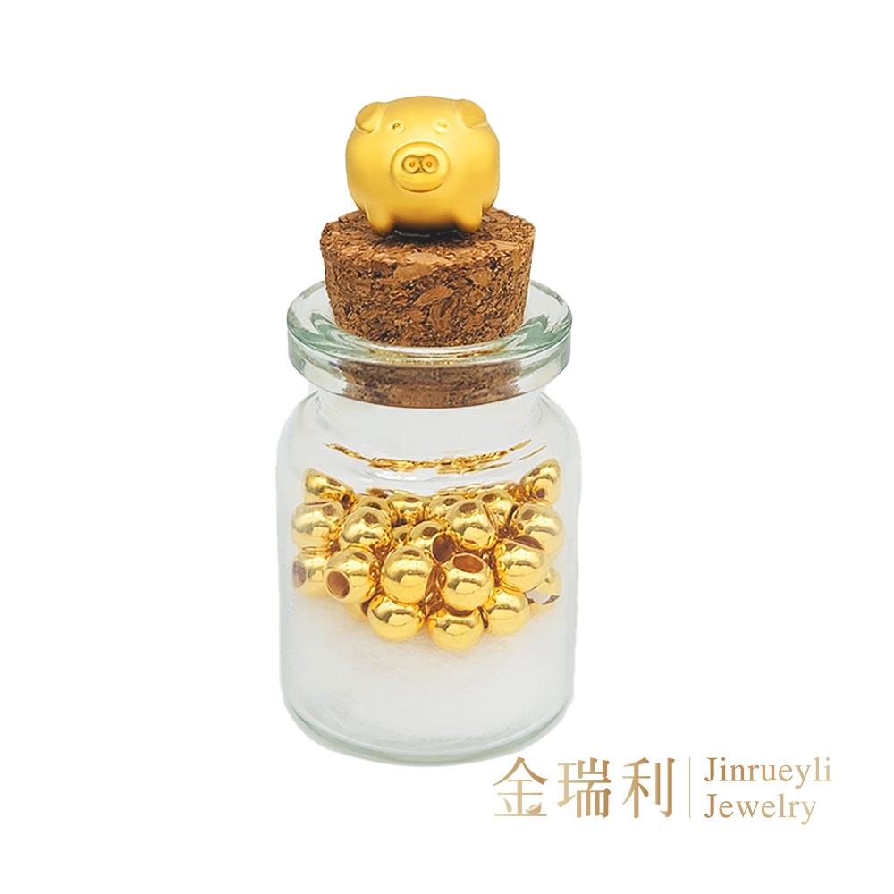 金瑞利珠寶9999純金 滿福金豬0.50錢 黃金許願瓶 3D硬金黃金裸件商品