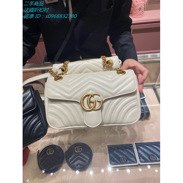 二手精品 古馳 GUCCI GG Marmont 單肩包 斜背包 鏈條包 476433 ‎446744 443497