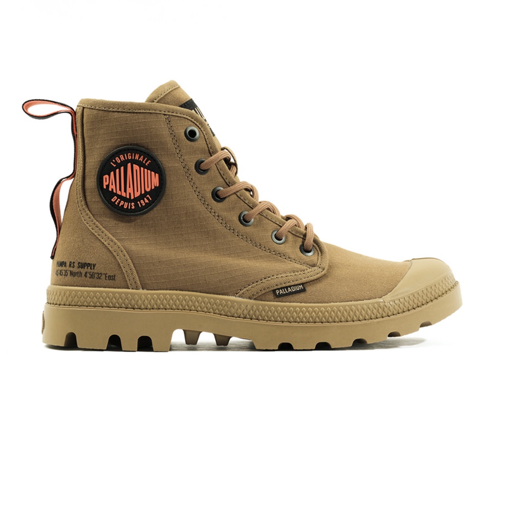 Palladium Pampa HI Supply RS 男女 墨綠 有機棉軍靴 橘標 休閒鞋 78881-307