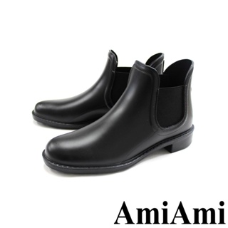 【AmiAmi】 超好走女鞋側邊防雨短靴 HT1402