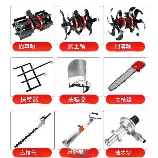 割草機配件 多功能配件 除草頭 鋤草鬆土開溝綠籬機高枝鋸高枝剪配件大全 除草輪 鬆土輪 和睦傢精選 CZ6X