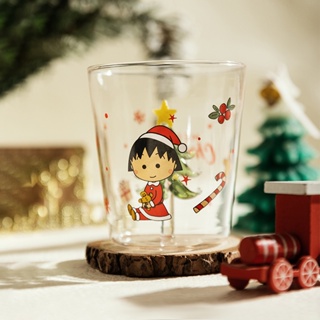 摩登主婦 & 櫻桃小丸子 聖誕玻璃水杯 閨蜜生日禮物 家用情侶杯子