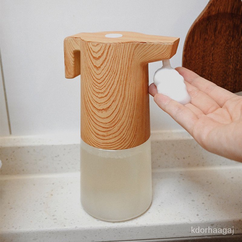 下殺價 自動感應皂液器原木色壁掛式廚房衛生間智能泡沫洗手液機器 給皂機