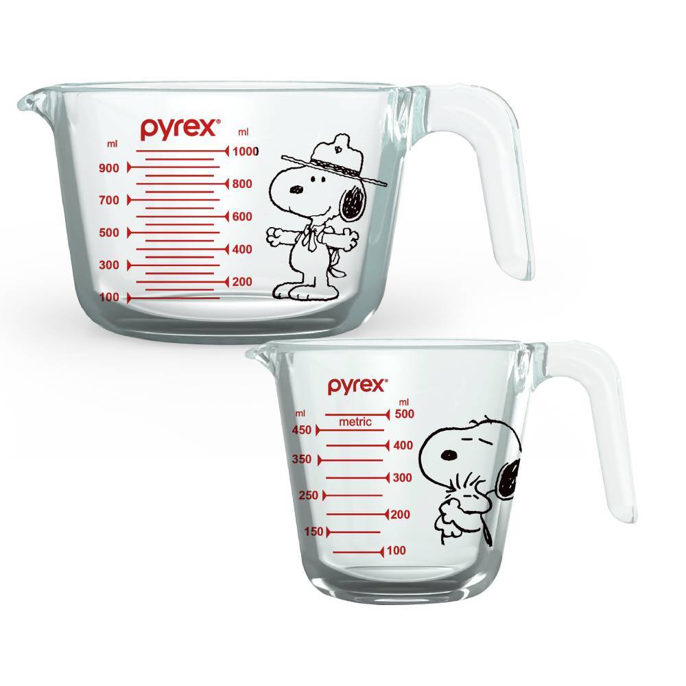 【康寧 Pyrex】史努比SNOOPY單耳量杯500ml/1000m