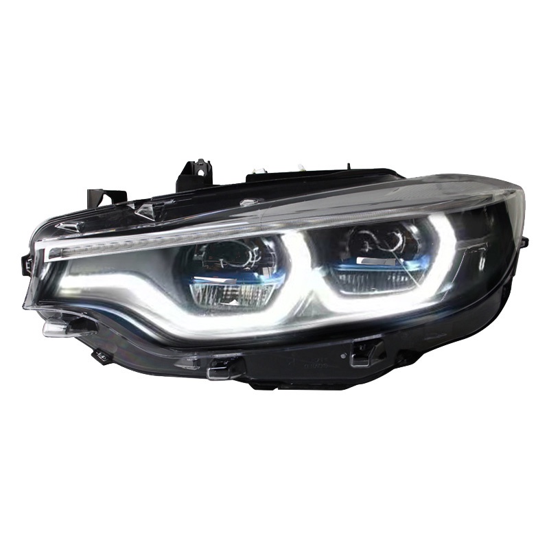 適用于13-20款BMW 4系大燈總成F32改裝LED激光透鏡勺子日行燈轉向