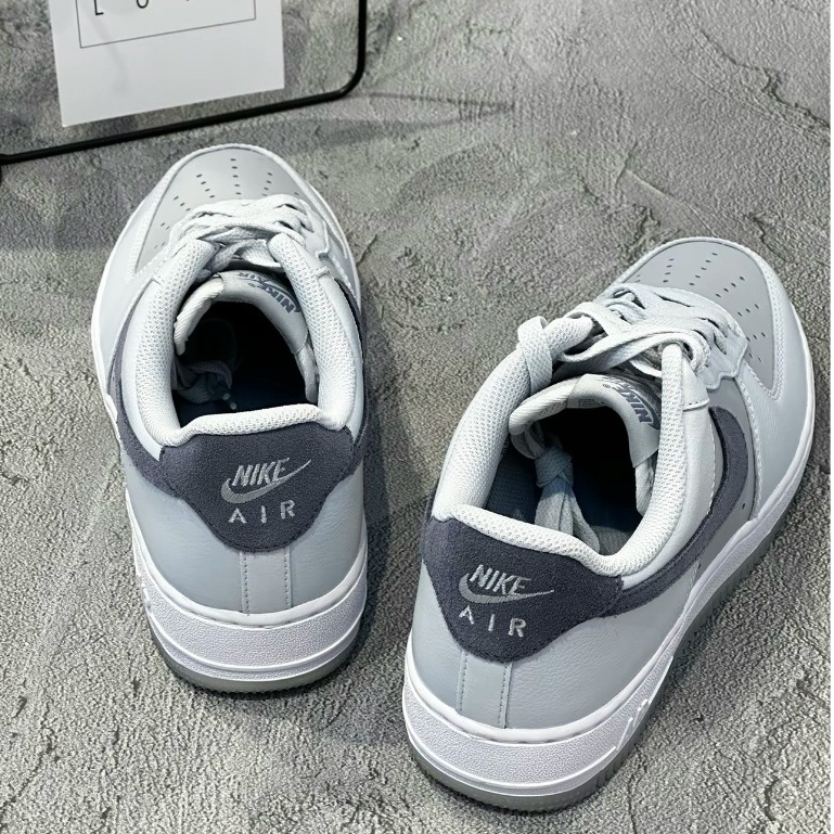 Nike Air Force 1 Light Smoke Grey 隕石灰拼接 煙灰空軍男女板鞋FJ4170-001