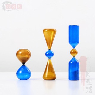 【GSK】裝飾 擺飾 簡約現代創意撞色玻璃圓球漏斗客廳擺件樣板房展廳電視櫃軟裝飾品