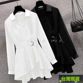 熱銷！大尺碼女裝 襯衫女 長袖襯衫 長袖上衣 大碼女裝洋氣收腰顯瘦襯衫女新款春季胖妹妹遮肉減齡襯衣