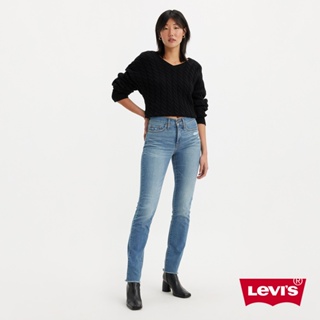 Levis 312 中腰縮腹修身窄管牛仔褲 / 淺藍微破壞加工水洗 / 彈性布料 女款 19627-0236 熱賣單品