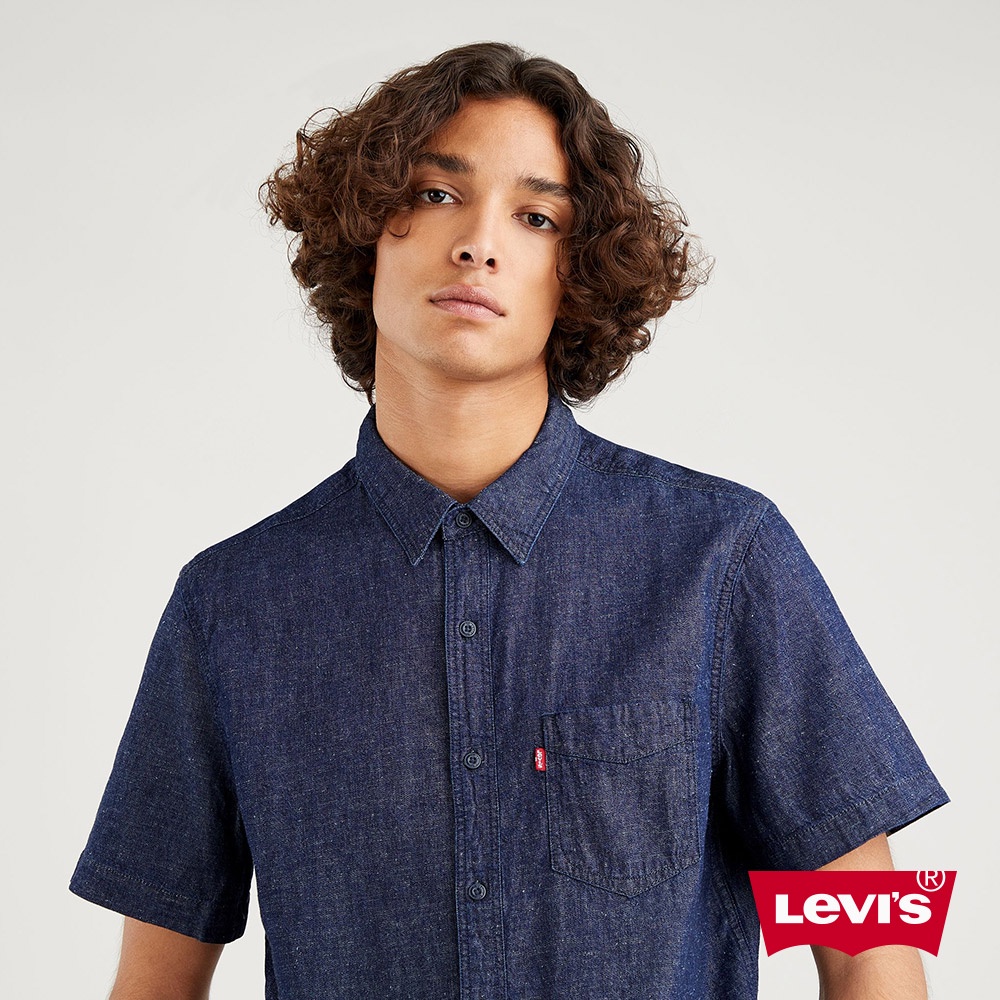 Levis 短袖牛仔襯衫 / 原色 / 寒麻纖維 男款 86624-0014 熱賣單品