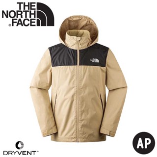 【The North Face 男 DV防水外套《卡其/黑》】88FR/防水透氣連帽外套/衝鋒衣