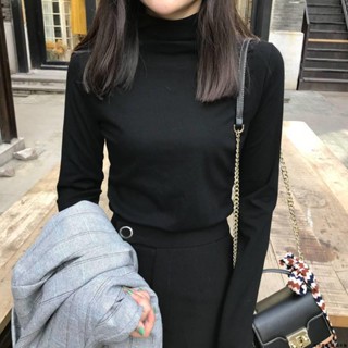 麗莎大碼女裝長袖 上衣T恤女半高領打底衫女長袖ins上衣學生韓版百搭大碼秋冬季新款女裝T恤