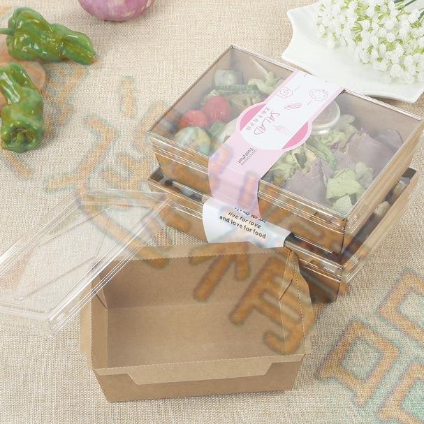 優選# 優選# #一次性餐盒牛皮紙速食盒打包外賣便當盒壽司盒水果沙拉盒·優選精品