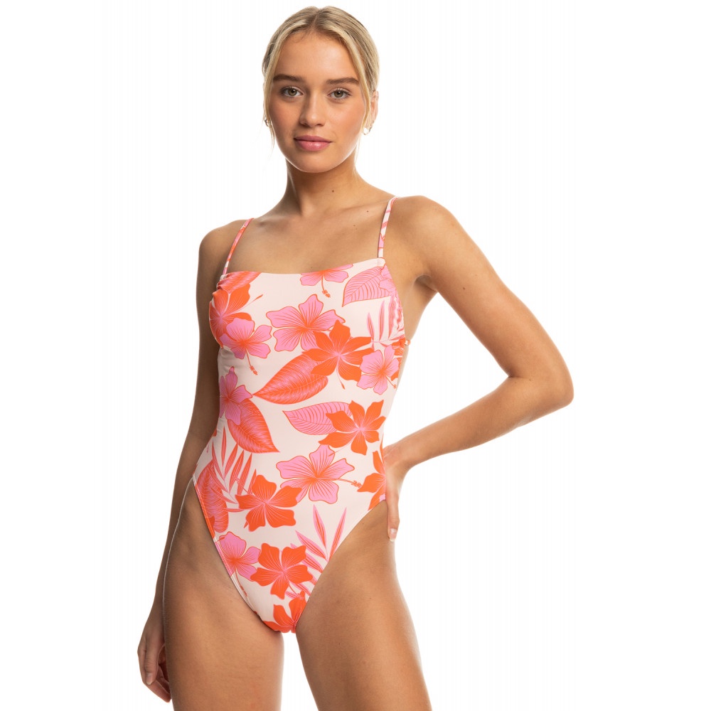 ROXY - PT BEACH CLASSICS STRAPPY OP 女款 一件式泳裝 連身泳裝 連身泳衣 紅色