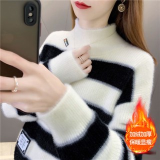 【North Wind】仿水貂絨毛衣 女新款 秋款女裝 水貂毛毛衣 水貂絨上衣 水貂絨外套 毛衣女冬季加絨加厚