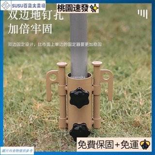 臺灣熱銷戶外彩色天幕杆固定器可調整粗細露營帳篷天幕配件鋼釘地釘套裝