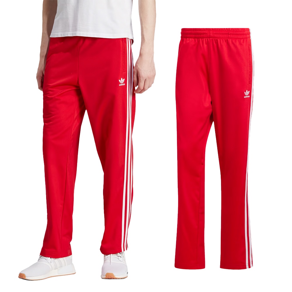 Adidas Firebird TP 男款 紅色 運動 訓練 穿搭 寬鬆 長褲 IJ7057