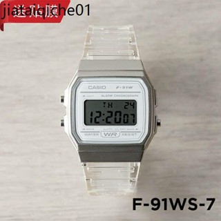 卡西歐手錶 CASIO F-91WS-7 防水帶日曆鬧鐘秒錶復古電子小方表