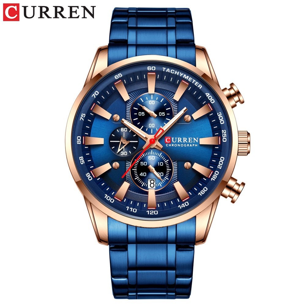 Curren/卡瑞恩8351手錶 防水石英錶 六針手錶商務男錶日厤錶 時尚男錶 手錶 商務休閒手錶 男士手錶 運動手錶