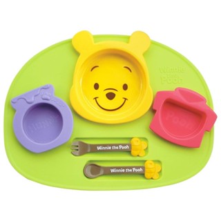 迪士尼 Disney 小熊維尼 Pooh 造型塑膠餐具6件組