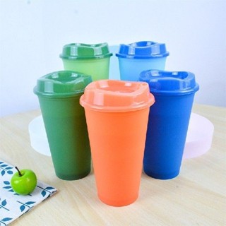 473ml Straw Cups Color Changing with Lids Reusable BPA Free