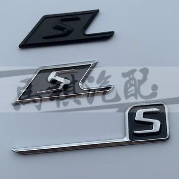 賓士AMG改裝S AMG車標C63S標誌尾標 亮黑色 亞黑色 紅色電鍍 標貼 字標