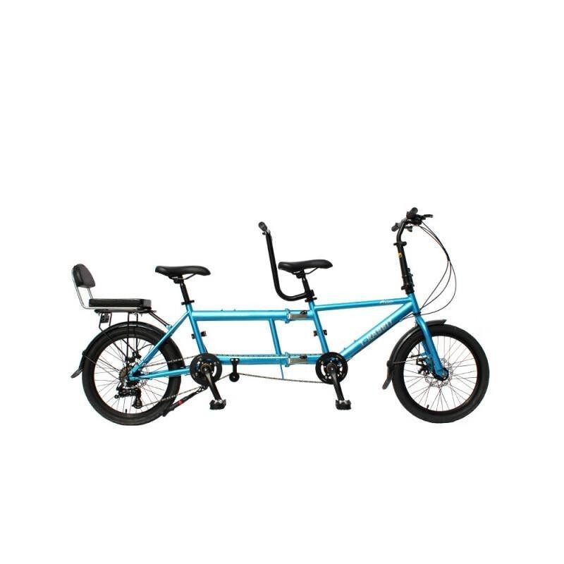 【廠家直銷】20寸折疊父子母子單車情侶觀光兩人騎雙坐三人雙人子自行車