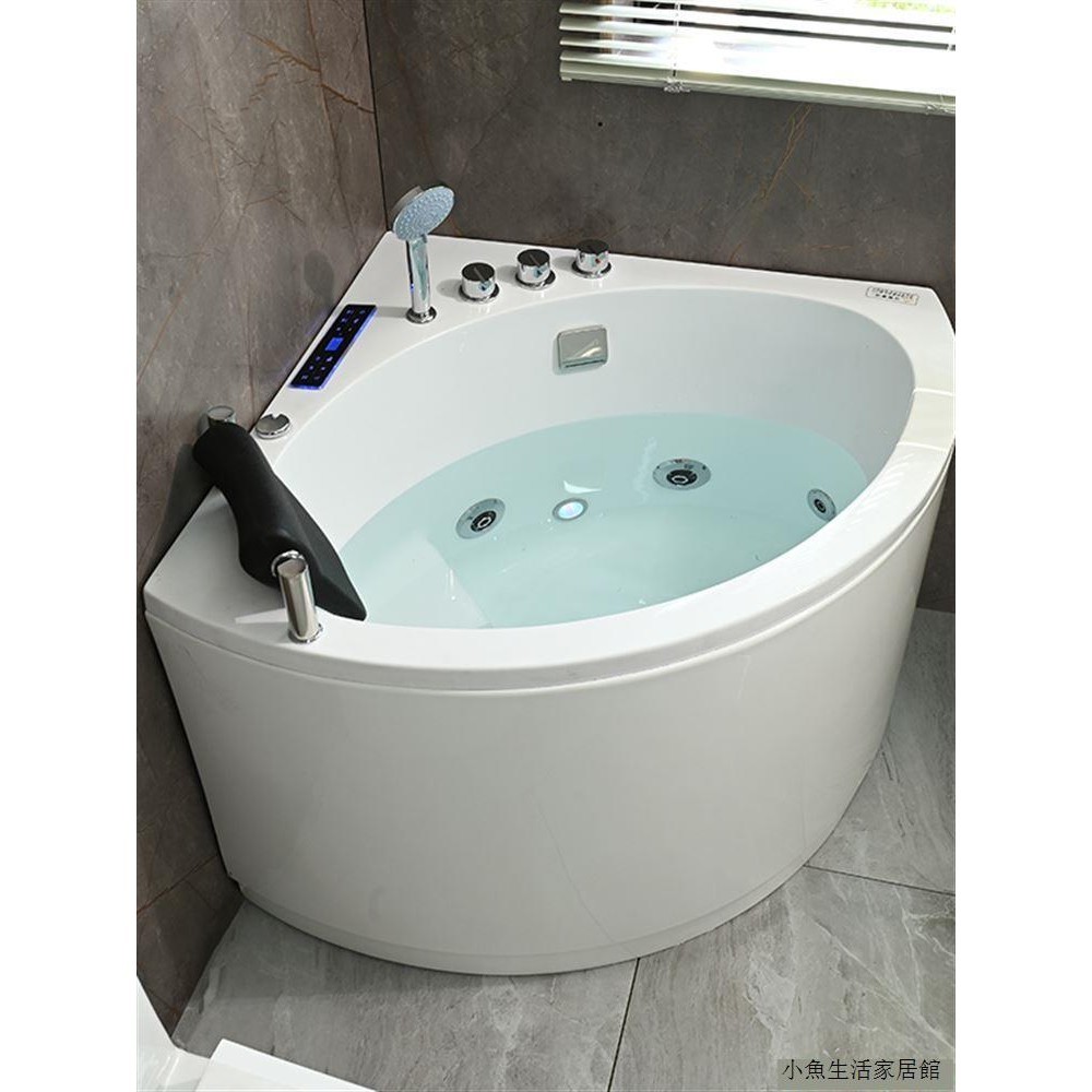 High Quality 深三角小戶型浴池成人轉角謎你網紅拐角扇形0.8-1米浴盆家用浴缸