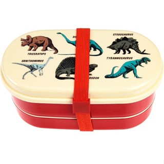 原廠正品 台灣現貨 英國《Rex LONDON》餐具+雙層兒童便當盒(恐龍) | 環保餐盒 保鮮盒 午餐盒 飯盒