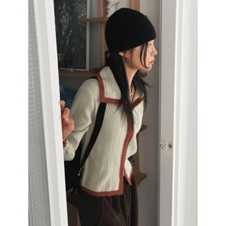 【Codibook】韓國 wonderwonder 配色羅紋針織外套［預購］針織外套 毛衣 女裝